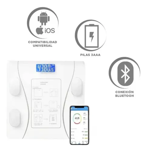 Balanza Personal Digital Con Bluetooth Max 180k App Celular