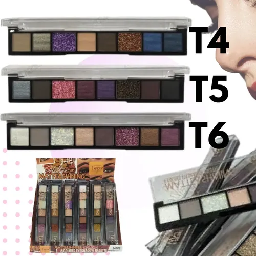 Paleta 8 Sombras Matte Shining Tejar 4200 Lefemme