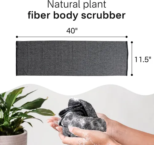 Toallón Exfoliante Gris Para Ducha Y Baño Corporal