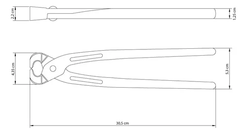 Tenaza Medio Corte 12 Pulgadas 30cm Acero Carbono Tramontina