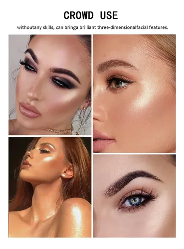 Compact Lighting Diamante Brillo Facial Powder