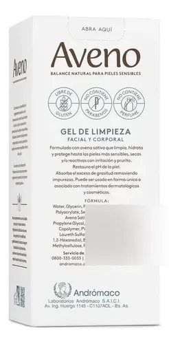 Gel De Limpieza Aveno Extrasuave X 250 Ml
