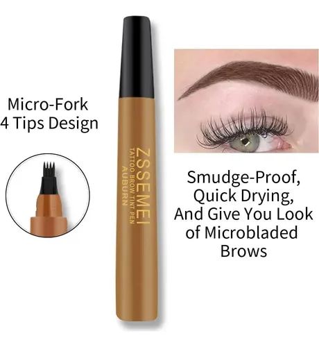 Lápiz De Cejas Waterproof Microblading Zssemei 2 Piezas