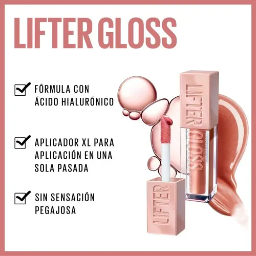 Maybelline Lifter Gloss Brillo Labial Hidratante Tono 008 Stone 5.4ml