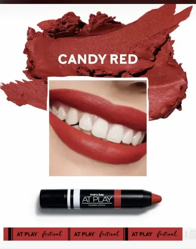 Labial Mate Acabado En Polvo Candy Red Mary Kay