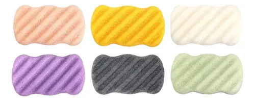 Esponja Konjac Natural Pura, Paquete De 6