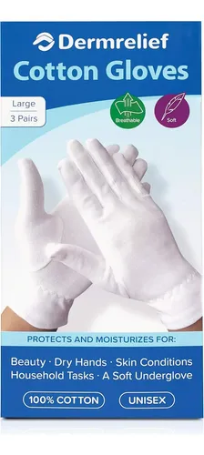 Guantes De Algodón Grandes Para Manos Secas Y Dermatitis