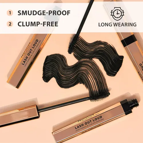 Rímel Profusion Cosmetics Lash Out Loud Black Noir