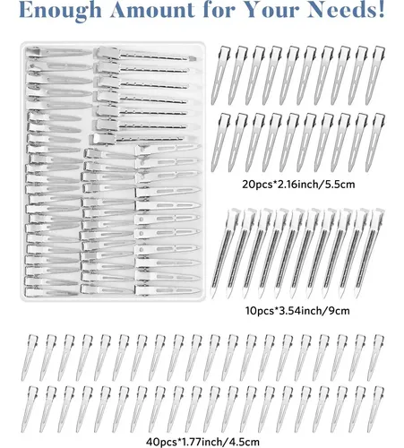 Clips De Metal Para Peinar Cabello Morgles 70pcs 3 Tamaños