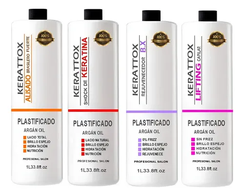 Alisado + Shock Keratina + Lifting + Rejuv Bx 4 Litros Envío