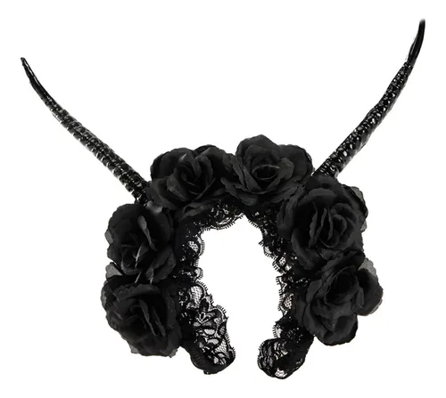 Diadema De Fiesta Rosa Rosa Con Cuerno De Antílope Para Cosp