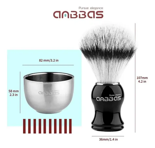 Cepillo De Afeitado De Tejón De Imitación Anbbas Con Jabón