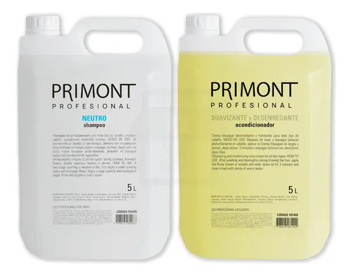 Primont Shampoo Neutro + Acondicionador Suavizante 5l