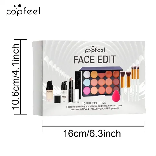 Set De Maquillaje De Belleza De 10 Piezas Para Rostro Y Meji