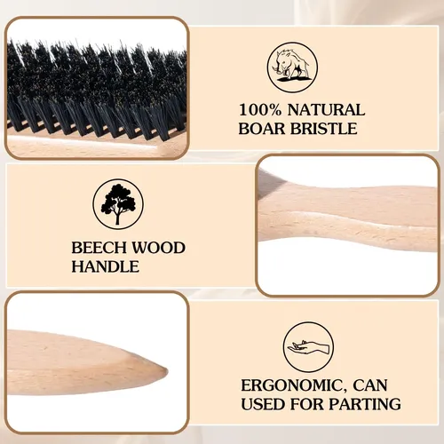 Set De Cepillos Para El Cabello Blueforest Era Boar Bristle