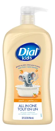 Jabón Todo En 1 Para Cuerpo Y Cabello Dial Kids, Color Meloc