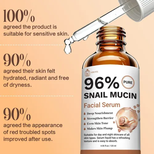 Abote Snail Mucin Face Serum 120ml With Pure 96% Snail