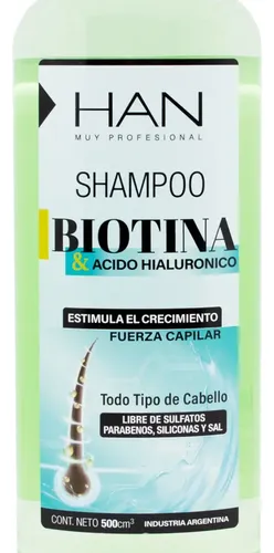 Han Biotina Acido Hialuronico Shampoo Anticaída Crecimiento