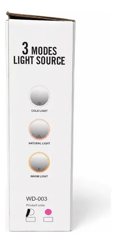 Espejo Maquillaje Led Recargable Blunadeco 3 Luces