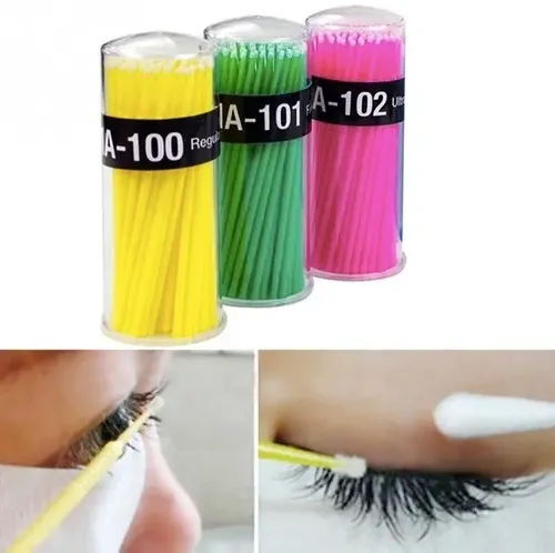 Micro Hisopos Cepillos Para Extension De Pestañas X100