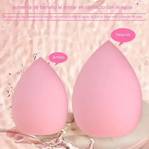 Set De Esponjas De Maquillaje Hby Latex Para Base Y Correcto Fucsia Mini/mediana/grande