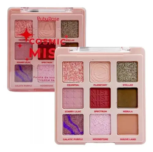 Paleta De Sombras De Ojos Cosmic Mist Pink Line Ruby Rose Color Niebla Cósmica