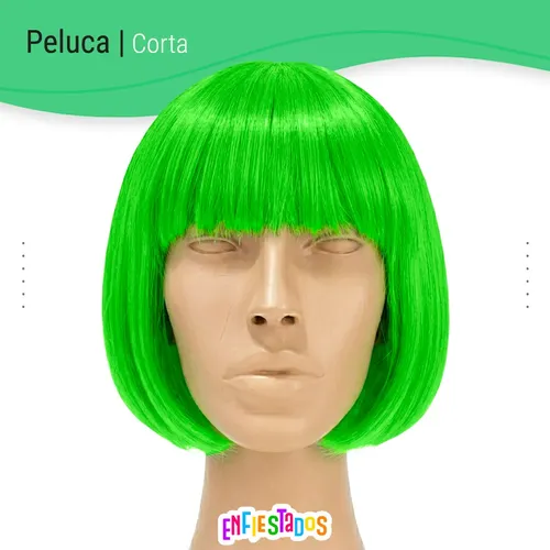Peluca Lacio Corto Carré Para Cotillón Y Fiesta Disfraces