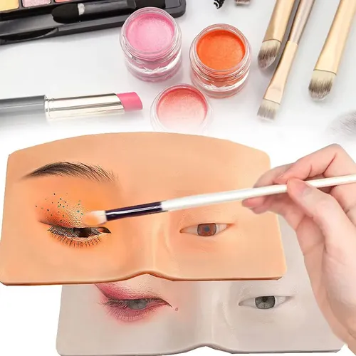 Maniquí De Maquillaje De Práctica De Silicona Ojos Faciales