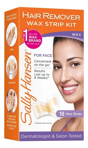 Kit De Bandas De Cera Depilatoria Sally Hansen Para Rostro 1