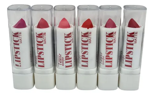 Lapiz Labial Matte Tejar Colores Surtidos X 6 Unidades