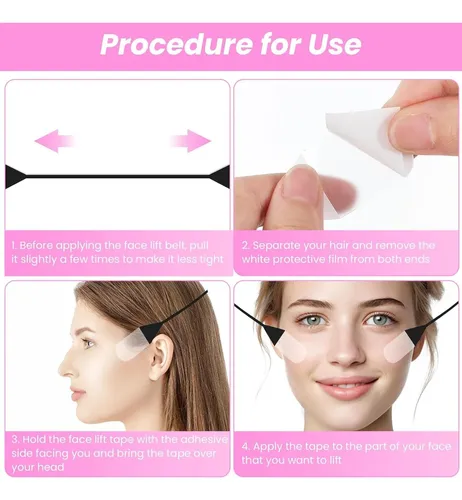 Cinta Lifting Facial Invisible Lloussak 24 Uds