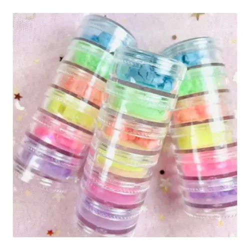 Pack Pigmentos Polvos Neon Fluo Y Pastel Para Maquillaje
