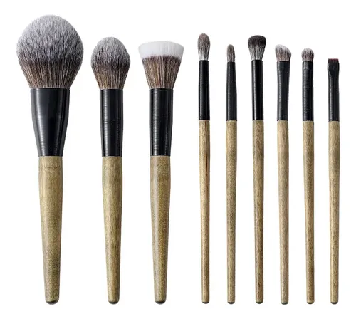 Set De 9 Brochas De Maquillaje, Cerdas En Forma De Llama De