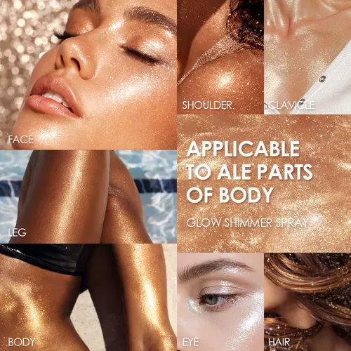 Spray Con Purpurina Para Maquillaje Brillante Para Rostro Y