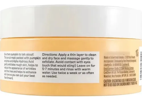 Mascarilla Exfoliante Freeman 2×60 Ml Calabaza Aha Vegana