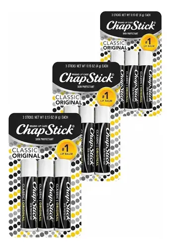 Chapstick Classic Original Pack X 9 (3 Blister X3) Lip Balm
