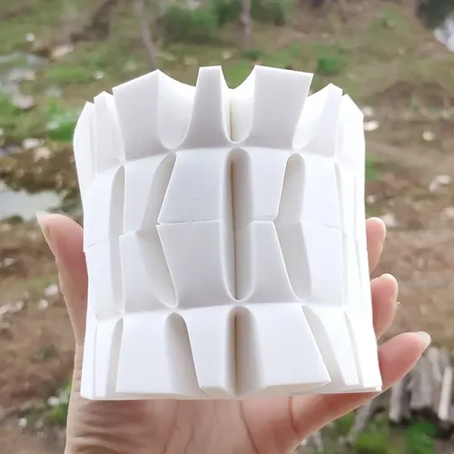 2 Bolsas Esponjas De Maquillaje Trapezoidales Y En Cuña