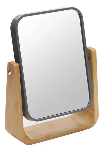 Espejo Cuadrado Vgo Plastico 13x17cm Blanco Gris