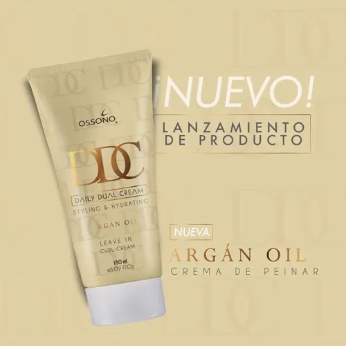 Crema Para Peinar De Argan Ddc Uso Diario Ossono X 180 Ml
