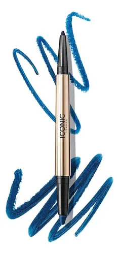 Delineador De Ojos Iconic London Smokey Eye Duo Kajal Eyelin Color Electric Blue