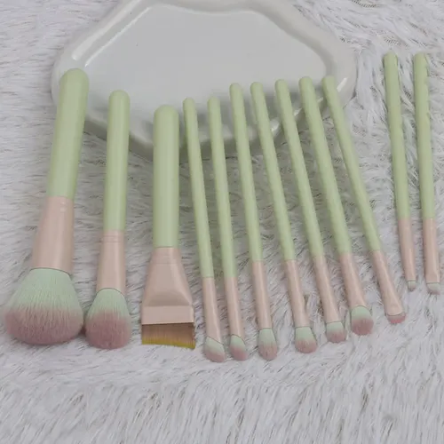Pincel De Maquillaje Portátil Set Sombra Polvo Rubor Sin