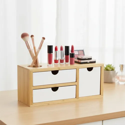 Organizador De Maquillaje De Escritorio Alhajero Joyas Baño!