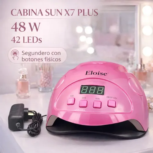 Cabina Uñas Lámpara Uv Sun X7 Plus 42 Leds 48w Eloíse