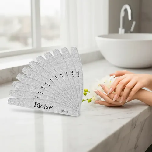 10 Limas Eloise 180/240 Para Uñas Manicuria Ultra Fina