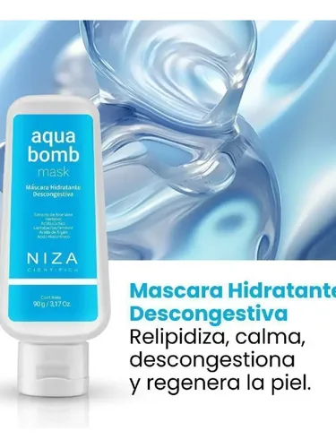 Niza Mascara Hidratante Descongestiva Aqua Bomb Mask 90g Todo Tipo De Piel