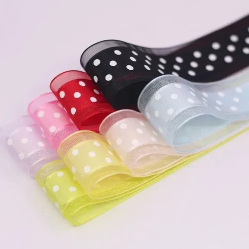 Cinta De Organza Con Lazo Para El Pelo, Cinta De Lunares