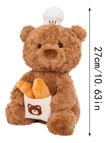 Qf Oso De Peluche Chef Con Sombrero Y Pan 10 Pulgadas Qfkj