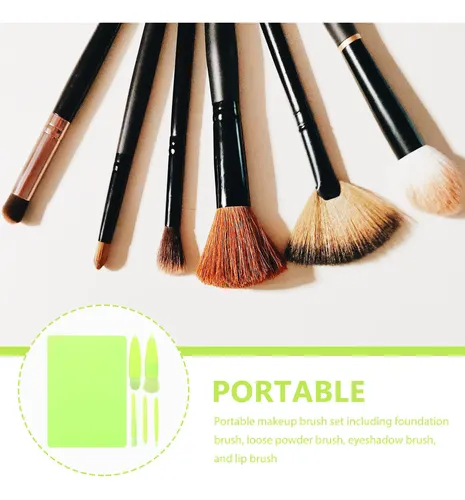 Set De Brochas De Maquillaje Mini Para Viaje, Mujer