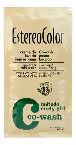 Estereocolor Crema Lavado Co Wash Baja Espuma Rulos 50ml 10u