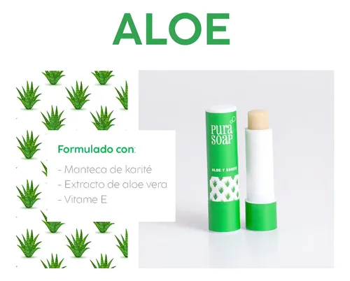 Balsamo Labial Hidratante Aloe Vera Pura Soap